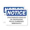Signmission Unauthorized Vehicles No Trespassing Police OSHA Notice Sign, Plastic, 10in W x 7in L, 2PK OS-2PACK-NS-P-710-L-18758 - alternate 1